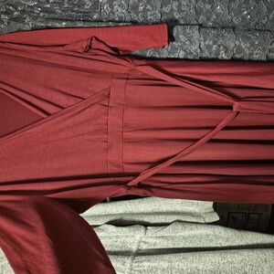 Elegant Red Wrap Dress